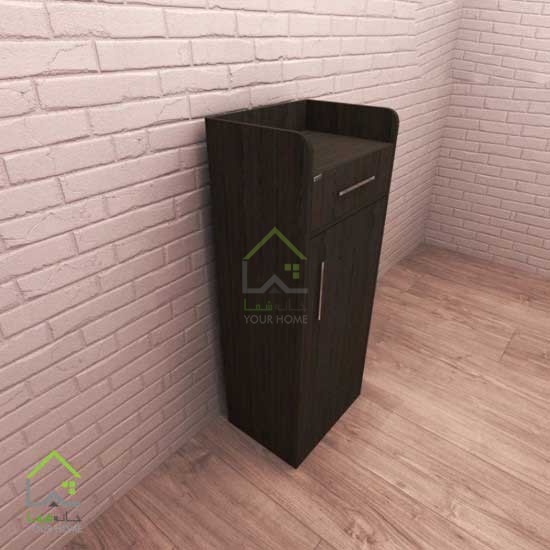 جاکفشی تک درب با دستگیره دو پیچ استیل مشکی