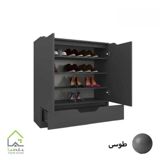 جاکفشی مدرن دو درب با لولای آرامبند