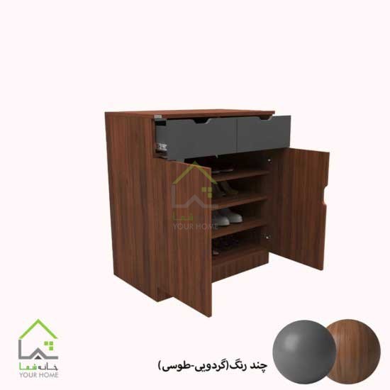 جاکفشی دو درب با با دسته سی ان سی سفید