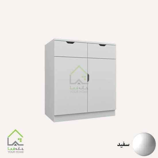 جاکفشی دو درب با با دسته سی ان سی سفید