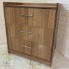 دراور سه کشو با طراحی ساده و سطح ضدخش گردویی