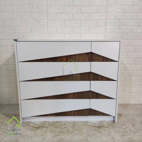 دراور هشت کشو با دستگیره مدرن دو رنک