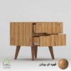 پاتختی مدرن پایه مخروطی دسته سی ان سی قهوه ای روشن