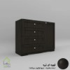 دراور چهارکشو تک درب نئوکلاسیک قهوه ای تیره