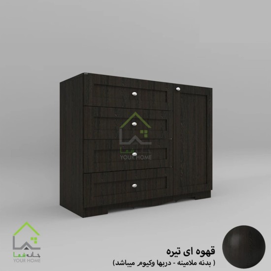 دراور چهارکشو تک درب نئوکلاسیک سفید