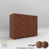 دراور چهارکشو تک درب نئوکلاسیک قهوه ای