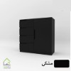 دراور چهارکشو با ریل سه تکه دسته سی ان سی مدرن مشکی