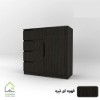 دراور چهارکشو با ریل سه تکه دسته سی ان سی مدرن قهوه ای سوخته