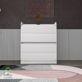 دراور چهارکشو با طراحی ساده و کاربردی سفید