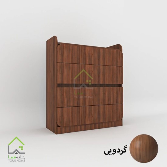دراور چهارکشو با طراحی ساده و کاربردی سفید