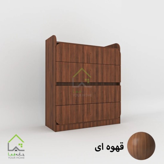دراور چهارکشو با طراحی ساده و کاربردی سفید