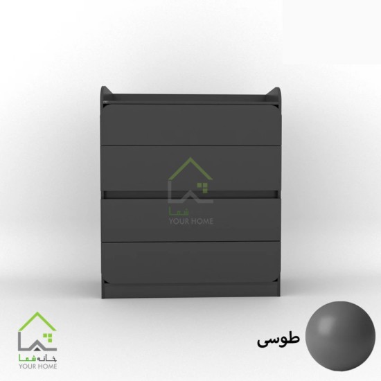 دراور چهارکشو با طراحی ساده و کاربردی سفید
