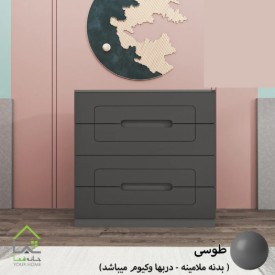 دراور چهارکشو مدرن دسته سی ان سی توکار طوسی