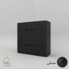 دراور چهارکشو مدرن دسته سی ان سی توکار مشکی