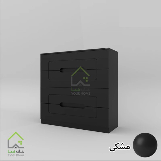 دراور چهارکشو مدرن دسته سی ان سی توکار طوسی
