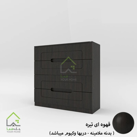 دراور چهارکشو مدرن دسته سی ان سی توکار طوسی