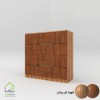 دراور چهارکشو مدرن دسته سی ان سی توکار قهوه ای روشن