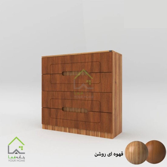 دراور چهارکشو مدرن دسته سی ان سی توکار طوسی