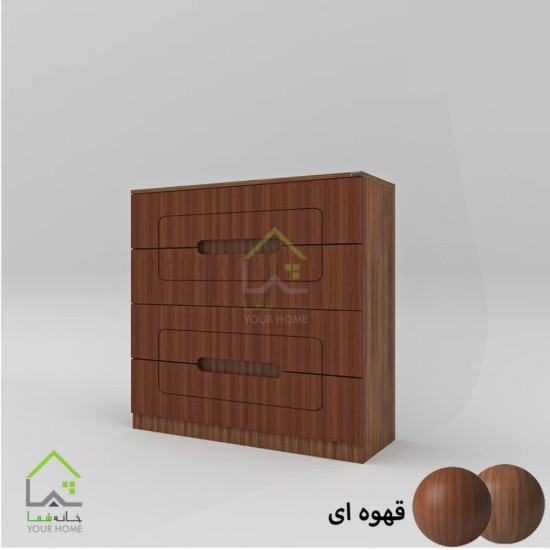 دراور چهارکشو مدرن دسته سی ان سی توکار طوسی