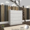 دراور چهارکشو طرح ستاره لبه منحنی سفید
