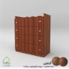 دراور چهارکشو طرح ستاره لبه منحنی گردویی