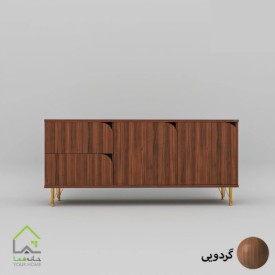 دراور درب کمدی پایه فلزی مدرن گردویی