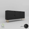 دراور درب کمدی پایه فلزی مدرن مشکی