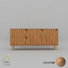 دراور درب کمدی پایه فلزی مدرن قهوه ای روشن