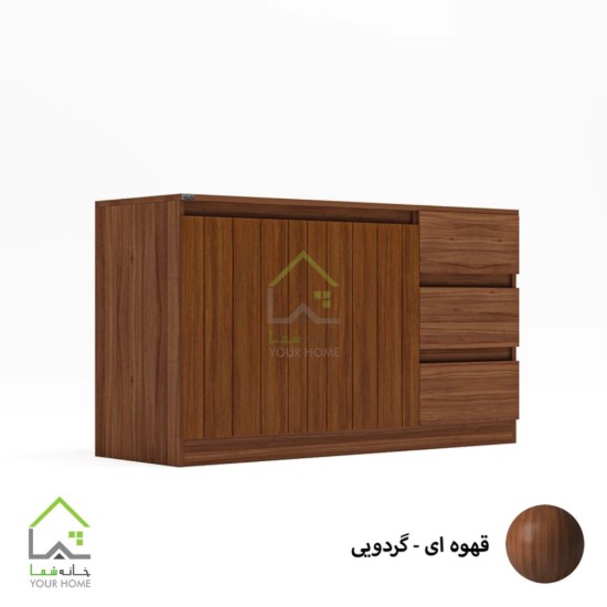 دراور سه کشو درب کمدی مدرن سفید