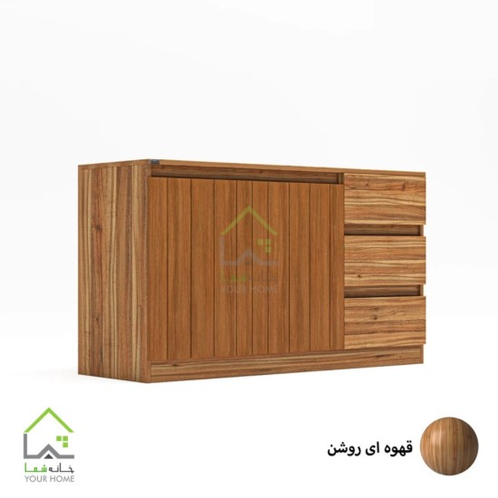 دراور سه کشو درب کمدی مدرن سفید