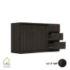 دراور سه کشو درب کمدی مدرن قهوه ای تیره