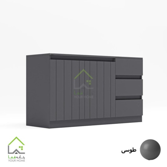دراور سه کشو درب کمدی مدرن سفید