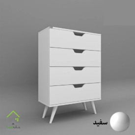دراور پایه مخروطی دسته سی ان سی مدرن سفید