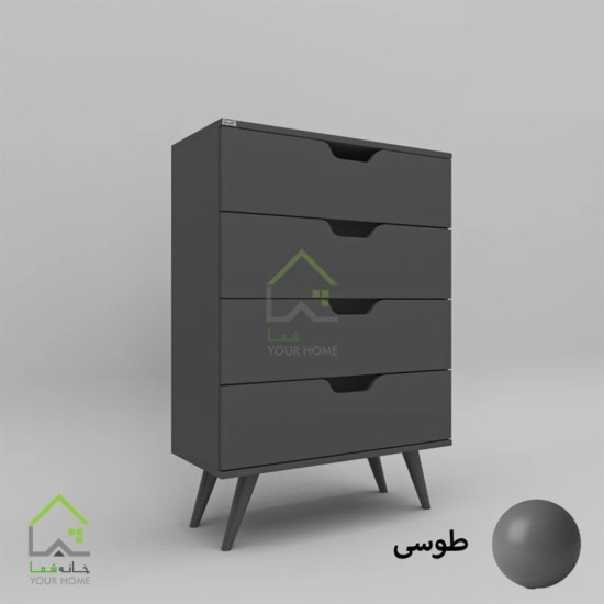 دراور پایه مخروطی دسته سی ان سی مدرن سفید