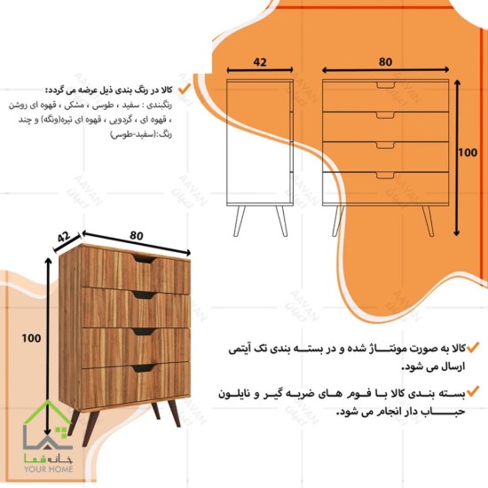 دراور پایه مخروطی دسته سی ان سی مدرن
