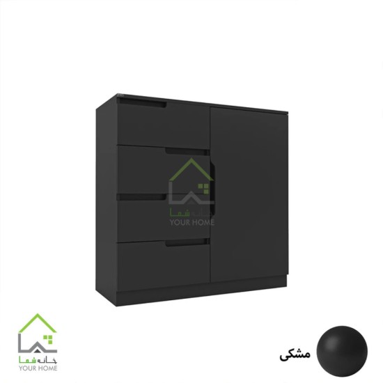 دراور درب کمدی مدرن با دسته سی ان سی  دو رنگ