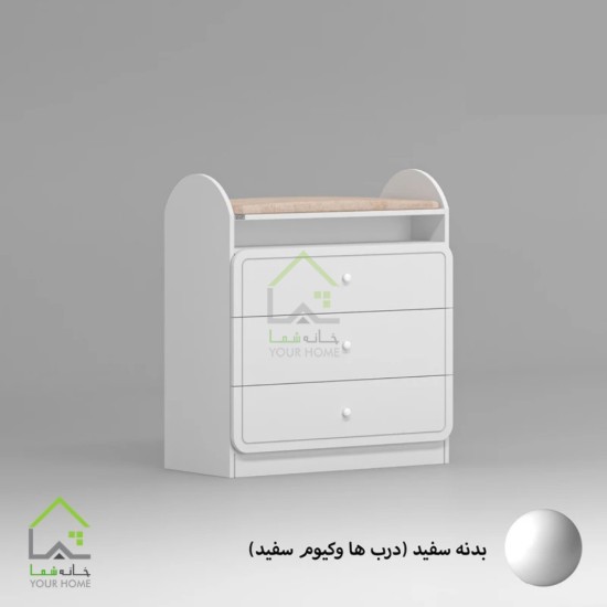 دراور کودک فانتزی با لمسه کرمی صورتی