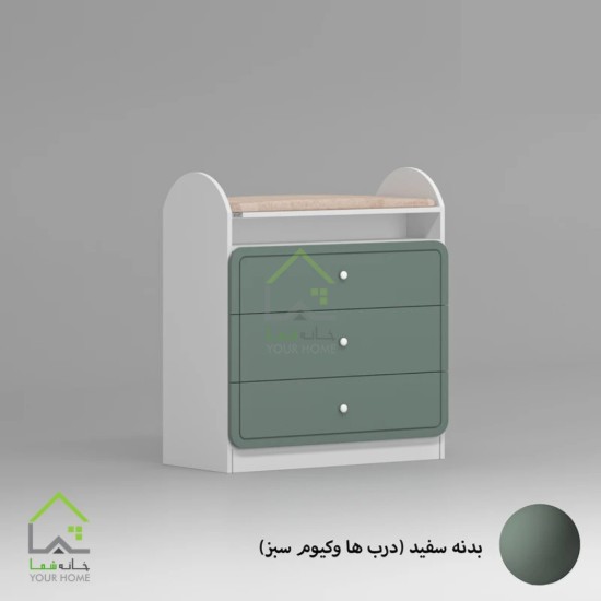دراور کودک فانتزی با لمسه کرمی صورتی