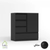 دراور چهارکشو  درب کمدی دستگیره مخفی مشکی