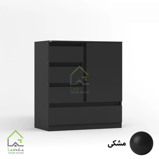 دراور چهارکشو  درب کمدی دستگیره مخفی دو رنگ