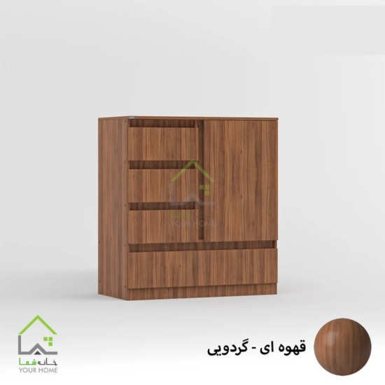 دراور چهارکشو  درب کمدی دستگیره مخفی دو رنگ