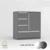 دراور چهارکشو  درب کمدی دستگیره مخفی دو رنگ