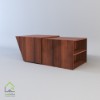 میز جلو مبلی با طراحی مدرن و ریل سه تیکه گردویی
