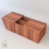 میز جلو مبلی با طراحی مدرن و ریل سه تیکه گردویی