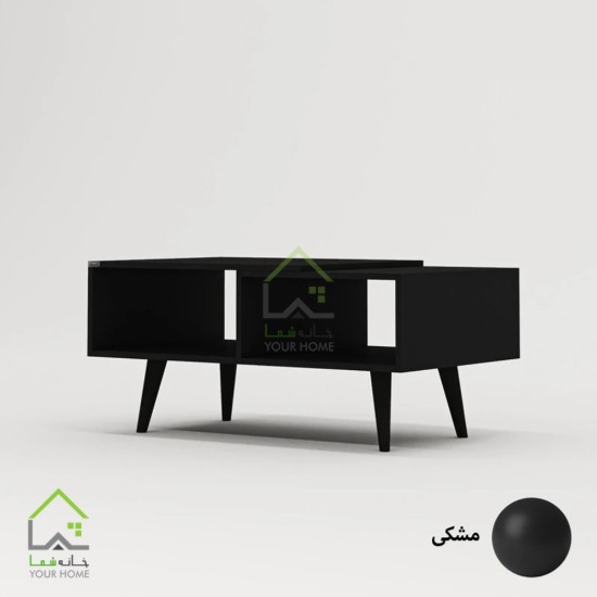میزجلومبلی پایه مخروطی مستطیلی سفید