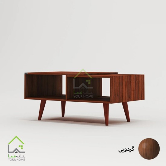 میزجلومبلی پایه مخروطی مستطیلی سفید