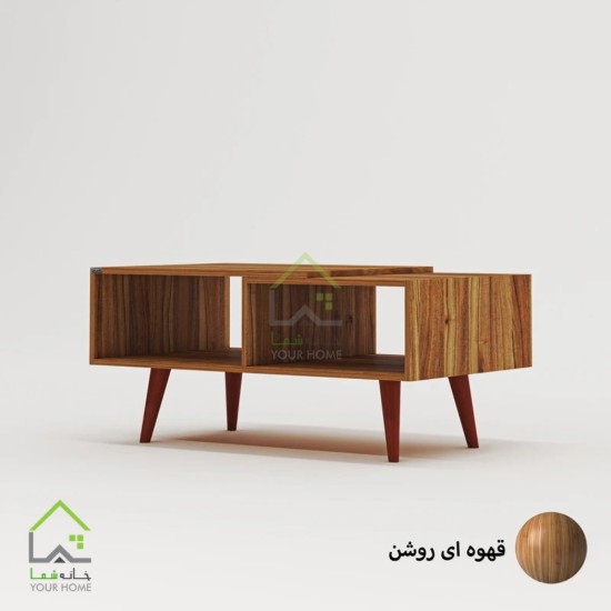میزجلومبلی پایه مخروطی مستطیلی سفید