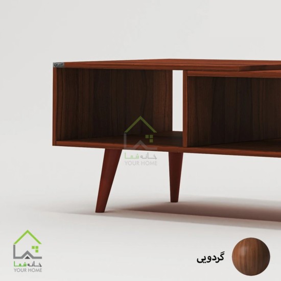 میزجلومبلی پایه مخروطی مستطیلی سفید