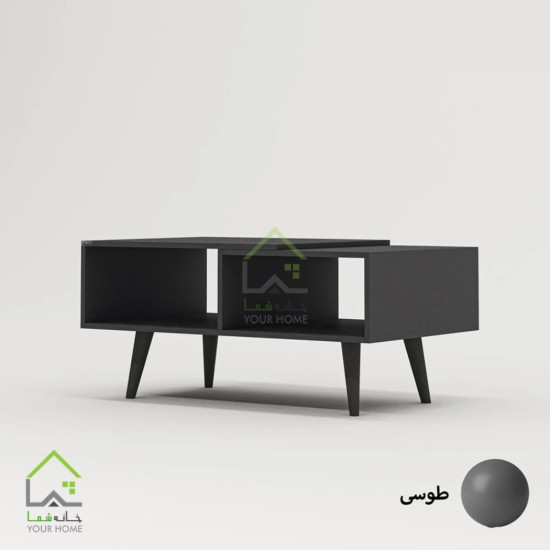 میزجلومبلی پایه مخروطی مستطیلی سفید