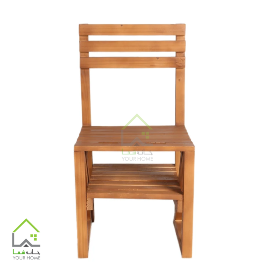 صندلی نردبان شو چوبی